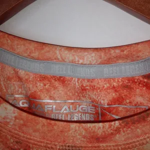Reel Legends Aquaflauge S Fishing Orange Rash Guard Top thumbnail 9