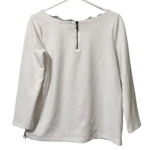 Old Navy Womens Sweater‎ Size Small White Long Sleeve Back Zipper Preppy City thumbnail 1