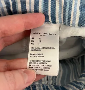 striped paper bag waist mom shorts size 14 thumbnail 11
