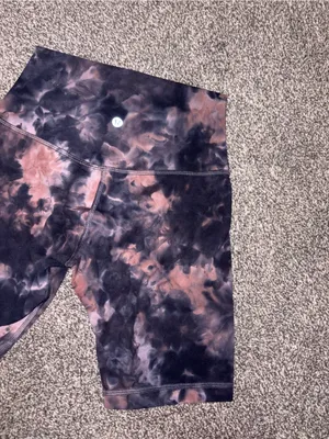 Lululemon High-Rise Tie-Dye Athletic Biker Shorts - size 4 thumbnail 6