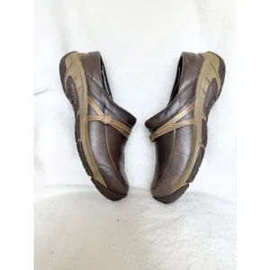 Womens shoes comfort flats slip clogs work merrell bracken 7.5 career brown tan thumbnail 5
