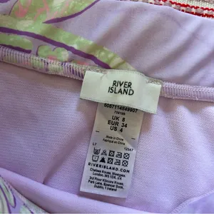 River Island Swim‎ Bikini Bottom Lilac Paisley Print Pink Pattern NWT US Size 4 thumbnail 2
