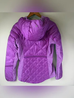 Lululemon Goose Down For A Run Zip Up Violet Puffer Quilted Coat Women's Sz 8 thumbnail 2