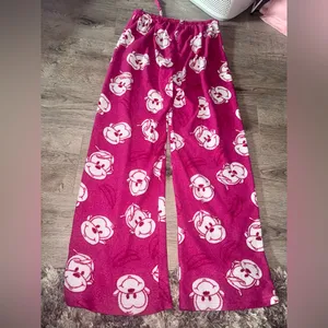 Vanity vintage Y2K pink monkey lounging pants with bananas thumbnail 5