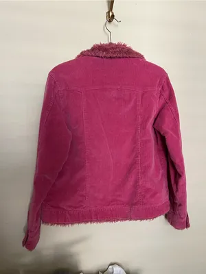 Vintage Annie USA Pink Faux-Fur Lined Corduroy Jacket thumbnail 6