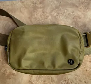 Lululemon Everywhere Belt Bag Olive Green Nylon Crossbody Waist Pack Black Logo thumbnail 1
