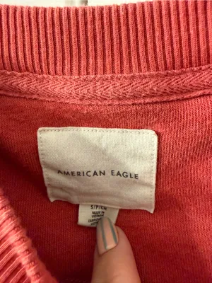 American Eagle Outfitters Coral Red Sun & Yin-Yang Crewneck Sweatshirt thumbnail 2