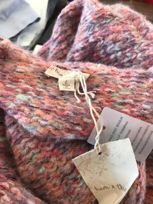 NWT Hem & Thread Mixed Yarn Cardigan sz L thumbnail 4