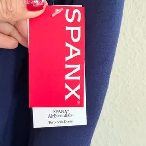 Spanx AirEssentials Turtleneck Dress Timeless Navy Size 1X 21724R Soft thumbnail 3