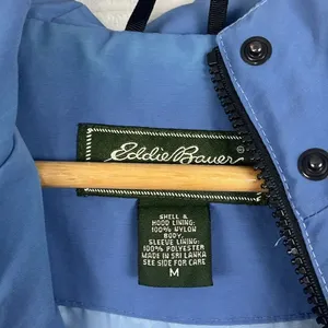 Eddie Bauer women’s softshell light blue full zip hooded lightweight coat thumbnail 2