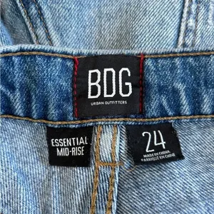 BDG distressed blue jean denim essential mid rise shorts thumbnail 3