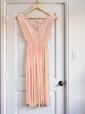 Madewell magnolia Tie Back Maxi dress thumbnail 14