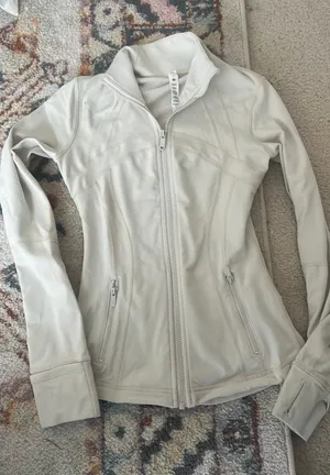 Cream Lululemon Jacket Zip-Up thumbnail 1