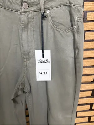 Oat Olive green high rise mini flare jeans size 4 thumbnail 5