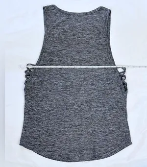 Beyond Yoga Featherweight Side Tie Tank - Heathered Grey - S thumbnail 8