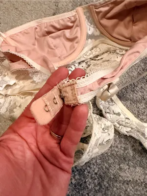 Sheer Lace Bralette Crop Top with Dusty Pink Cups thumbnail 4