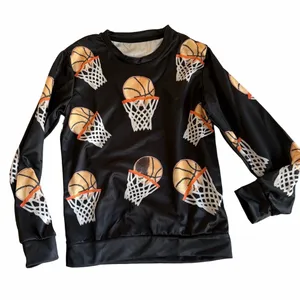 Women's NEW Basketball Hoops Theme Long Sleeve Silky Tee Size L #260453 thumbnail 1