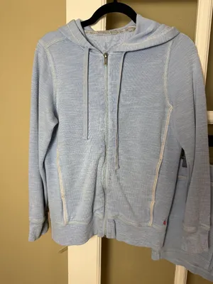 Tommy Bahama Waffle Knit Tobago Bay Full Zip Hoodie & Shorts Set Size XS/Small thumbnail 3