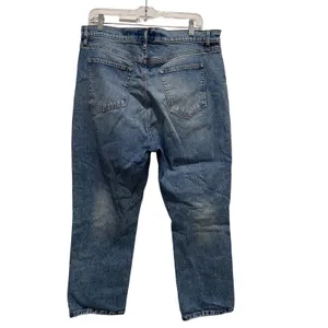 Loft High Waist Straight Crop Distresssed Denim‎ Jeans Size 32 thumbnail 2