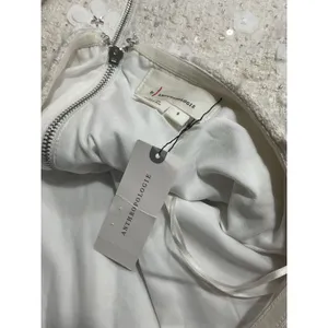 Anthropologie - white strapless floral beaded mini dress thumbnail 9