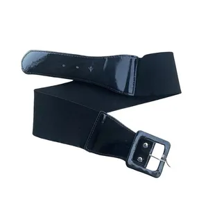 Wide Elastic Belt Black thumbnail 1