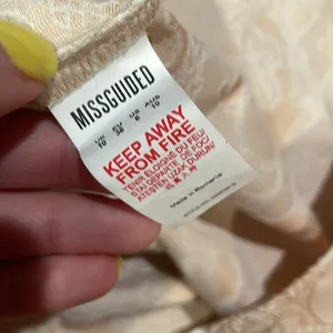 Missguided Cross Over Floral Formal Embroided Pattern Skater Dress NWT size 6 thumbnail 7