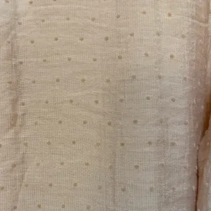 Zara Soft Blush Polka‎ Dot Tie Neck Blouse Size Medium thumbnail 6