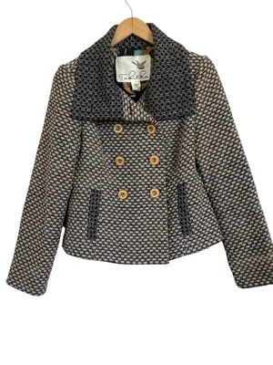Anthropologie Tabitha Women’s Ottawa Pea Coat Double Breasted Size Small Wool thumbnail 3