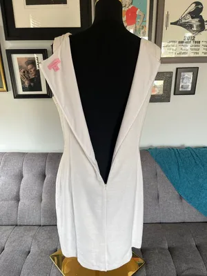 Lilly Pulitzer "Idola" White Lace-Panel Sheath Midi Dress size 12 thumbnail 4