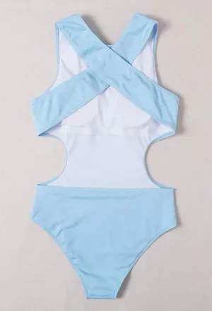 Romwe one piece cutout swimsuit thumbnail 3
