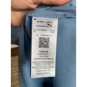 Puma Blue Floral Logo Knee Length T Shirt Dress Casual Sporty Summer Athleisure thumbnail 5
