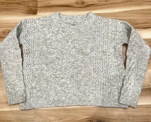 Sam Edelman Grey Knit Crewneck Sweater Women’s Small thumbnail 1