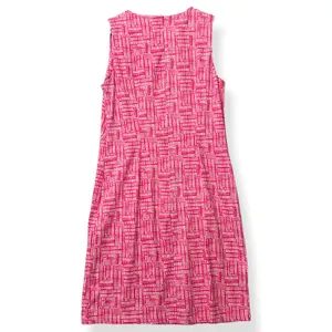 J.McLaughlin Shift Dress Catalina Cloth Pink Geometric Preppy Coastal Womens M‎ thumbnail 3
