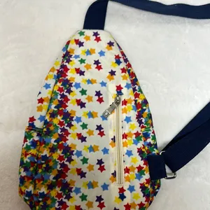 Blue and Yellow Mosaic Backpack with Adjustable Strap thumbnail 3