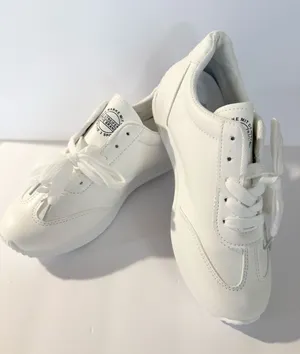 New Women White Leather Casual Shoes Low Top Sneakers Size EU 36 / US 6 No Box thumbnail 1