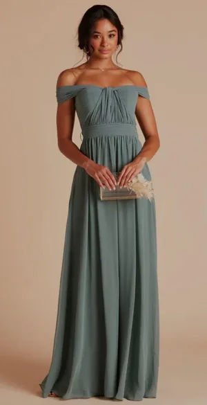 Birdy Grey Convertible Bridesmaid Dress Grace Chiffon Sea Glass thumbnail 14