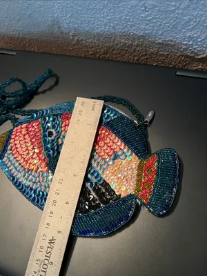 Maui by design tropical Sequin Fish Mini Crossbody Bag in Multicolor thumbnail 5