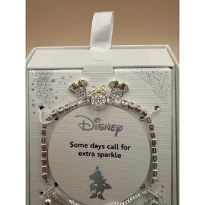 Disney Minnie Mouse Fine‎ Silver Plated Cubic Zirconia Adjustable Bolo Bracelet thumbnail 2