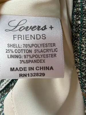 Lovers + Friends Tweed Aubrey Ruffle Hem Mini‎ Dress in Metallic Green Size XS thumbnail 7