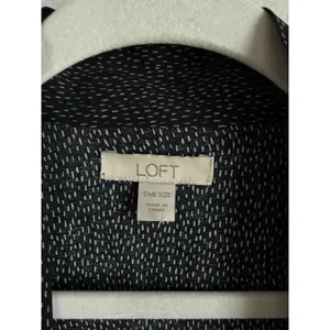 Loft Black‎ Cardigan Women's One Size Dot Print Open Front Slouchy Batwing Boho thumbnail 4