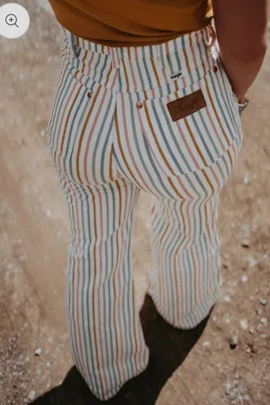 Wrangler Striped Flare Jeans thumbnail 5