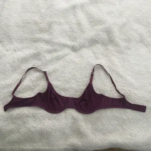 Victoria's Secret Vintage 90s Iridescent Maroon/Dark Magenta Demi Bra - Sz 36B thumbnail 6