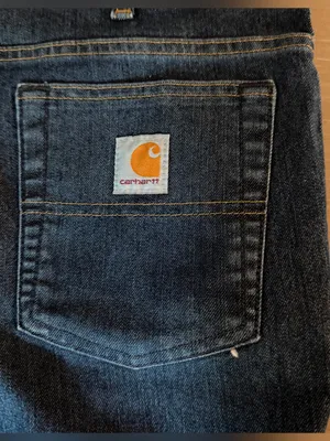 Carhartt Women’s Relaxed Fit Jeans Size 16 Dark Wash Workwear Denim thumbnail 4