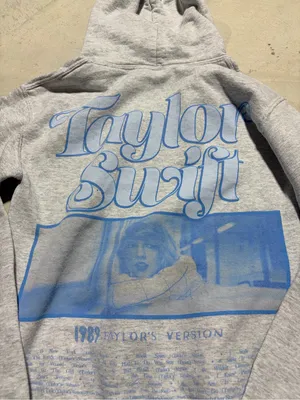 Taylor swift Gray '1989 Taylor's Version' Pullover Hoodie XS thumbnail 7