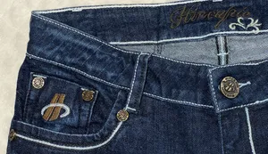 Womens Cut off Blue Jean Shorts 2 Mid Rise Denim Cut off by Hincapie Western thumbnail 3