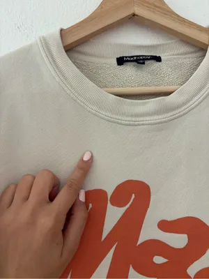 Madhappy Local Optimist Sweatshirt in Fleece in neutral thumbnail 5