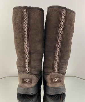 UGG Australia Dark Brown Sheepskin Ultimate Tall Revival Tasman Braid Boots thumbnail 5
