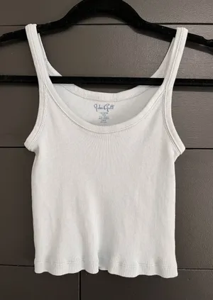 BRANDY MELVILLE John Galt Light Blue Ribbed Cotton Tank Top One Size EUC thumbnail 1