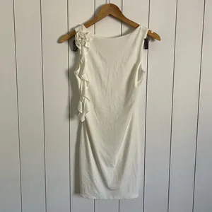 Meshki Bronte Backless Rose Mini Dress White thumbnail 5