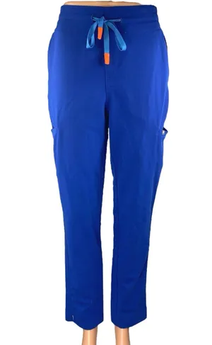 Figs Women's Blue Drawstring High Rise Straight Medical Scrub Pants Size XS thumbnail 1